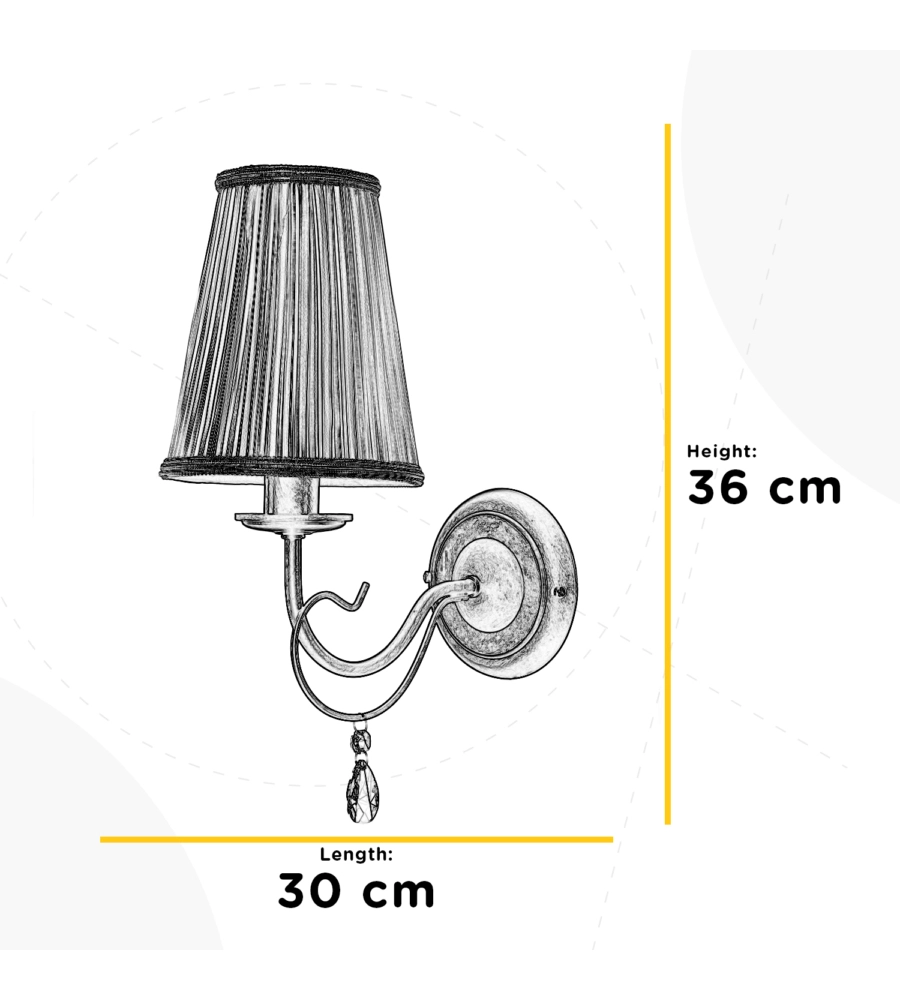 APPLIQUE 1 LUCE ONLI "DELIA" BRONZO E14